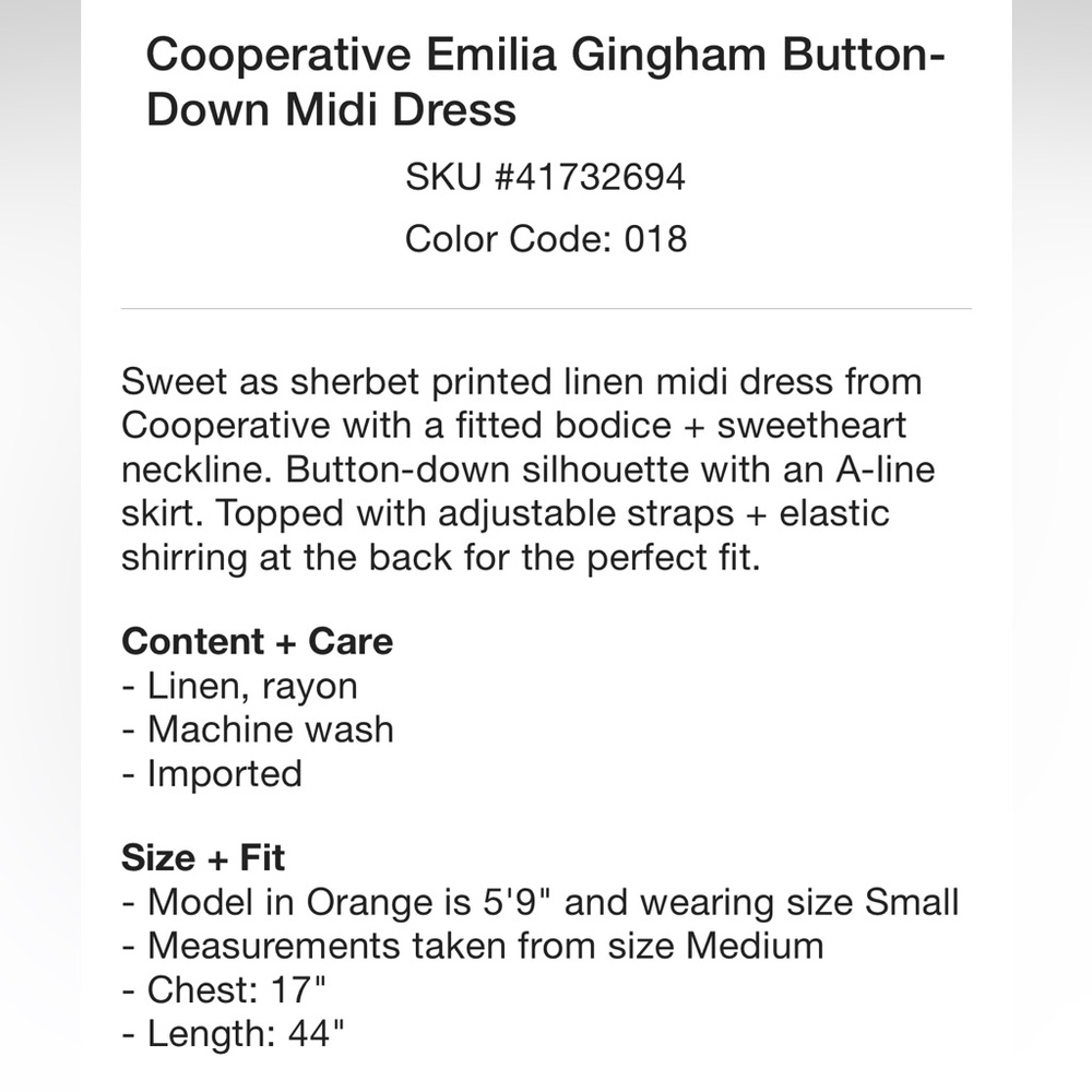 BDG / Cooperative Emilia Black and White Gingham Button-Front Midi Dress - Picture 9 of 9